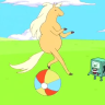 HorseOnABeachBall